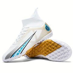 High Top Turf Football Boots Anti Skid TF Soccer Cleats