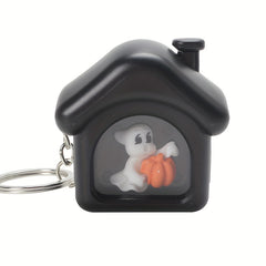 Cartoon Halloween Keychain Luminous Pumpkin Ghost Pendant Bag Ornament