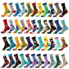 Men's Novelty Crew Socks for Outdoor Activities
