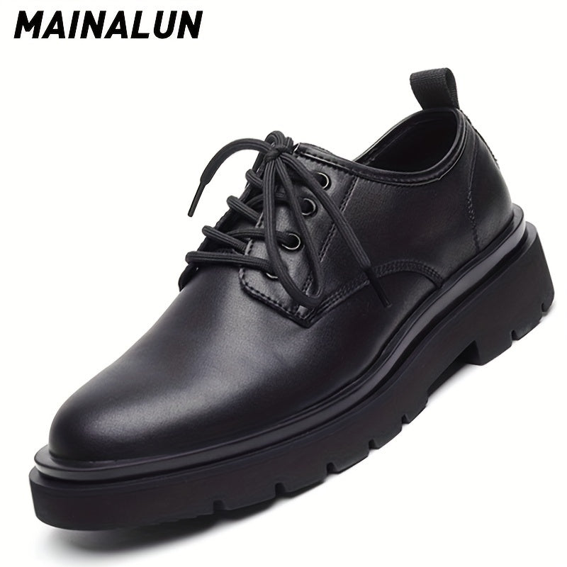 Men's Lace up Derby Dress Shoes For Office Business Formal Events