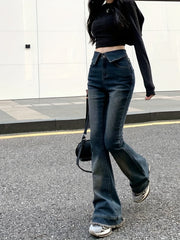 High Waist Flare Jeans Retro Bell Bottom Jeans