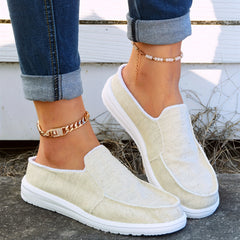 Beige Casual Mules Sneakers Lightweight Walking Shoes