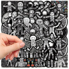 50pcs Aerospace Robot Series Stickers for Laptops Helmets Desktops