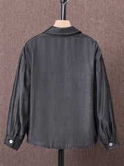 Boys Long Sleeve Button Up Shirt for Autumn and Spring