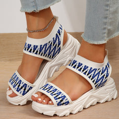 Women's Thick Bottom Woven Sandals Soft Comfortable Outdoor Sandals