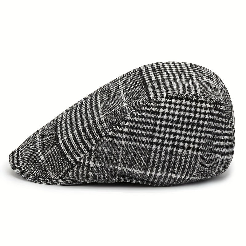 Retro Plaid Warm Cap for Men and Women