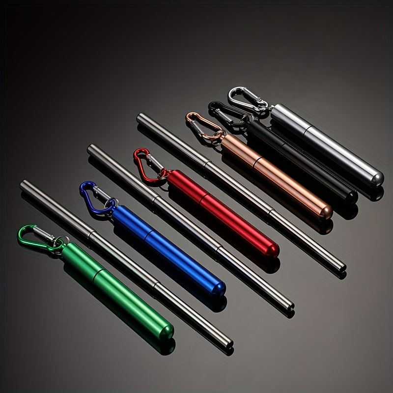 304 Stainless Steel Retractable Coffee Straw Telescopic Milk Tea Stirring Straw