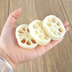 5pcs Realistic Artificial Lotus Root Slices Home Decor Photography Props