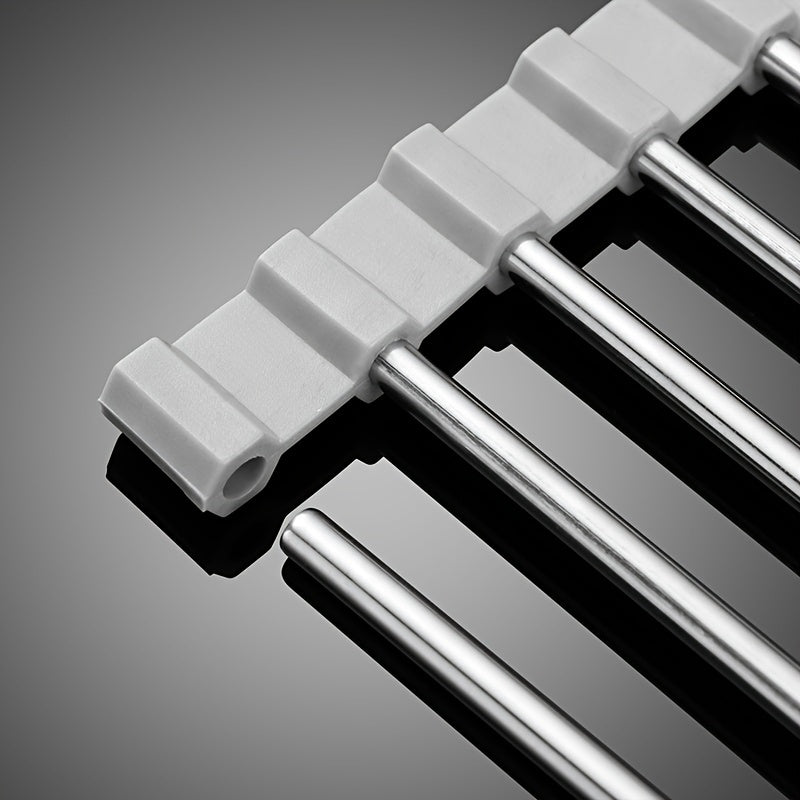Roll Up Dish Drying Rack Stainless Steel Sink Drainer Rack