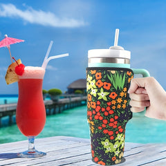40oz Insulated Cup Sleeve - Keep Drinks Hot/Cold, Non-Slip Protection