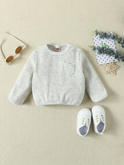 Baby Boys Cotton Casual Outfit Solid Pullover Sweatshirt Pants Set