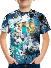 Adventure Building 3D Print Kids T-shirt