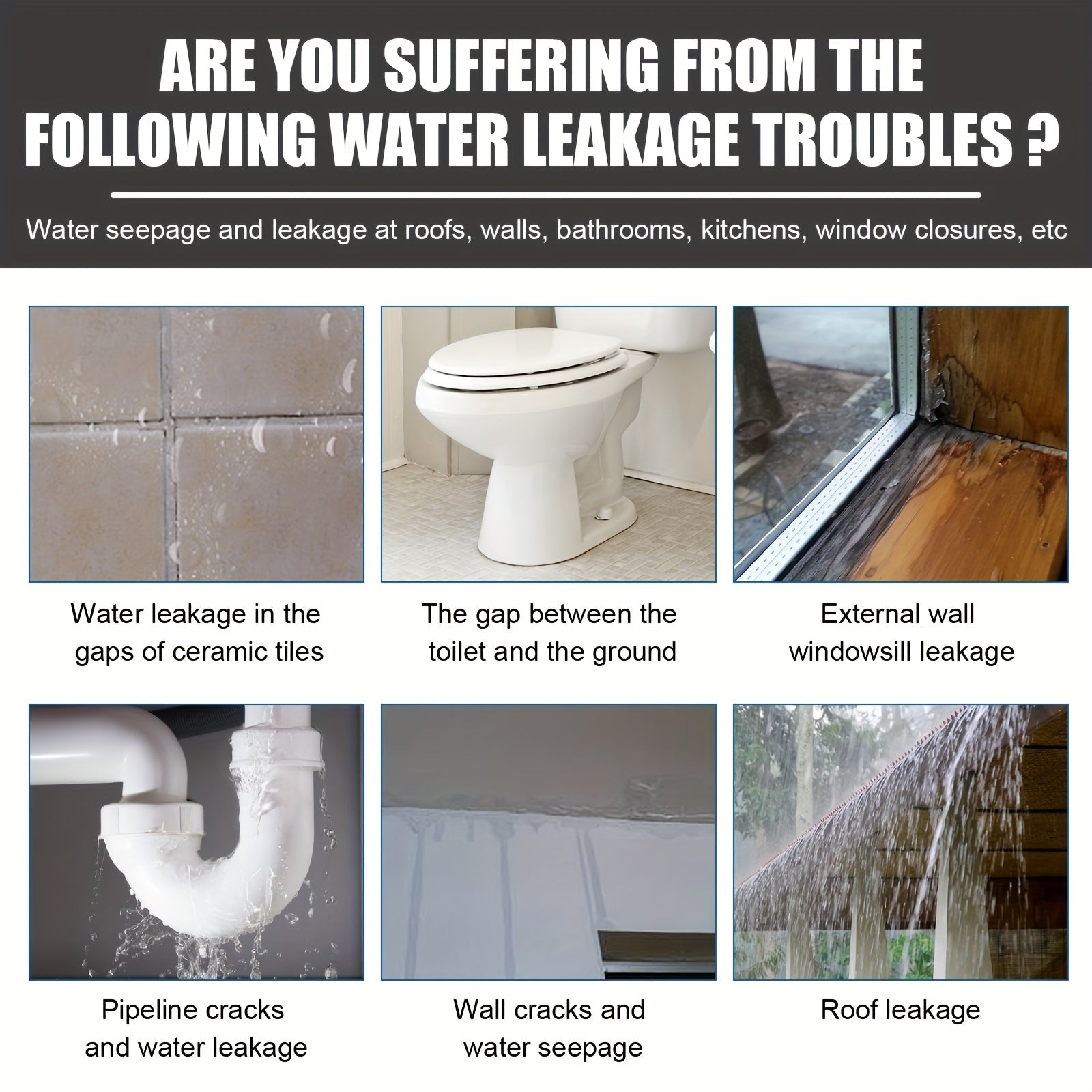 Waterproof Transparent Glue for Repairing Toilet Wall Leaks