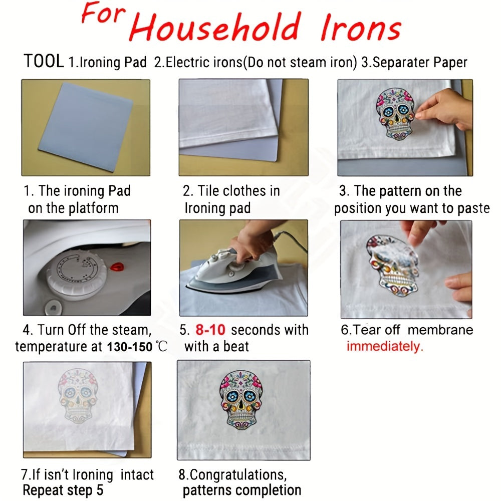 5Pcs Sunflowers Iron On Transfers for T Shirts - Spring Heat Transfer Sticker