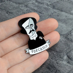 Cartoon Portrait Brooch Lapel Pin Badge Enamel Horror Gothic Punk Gift
