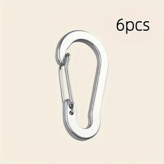 6pcs Aluminum Gourd Spring Buckle Multifunctional Keychain