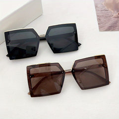 2Pairs Couple's Large Frame Sunglasses Vintage UV Protection