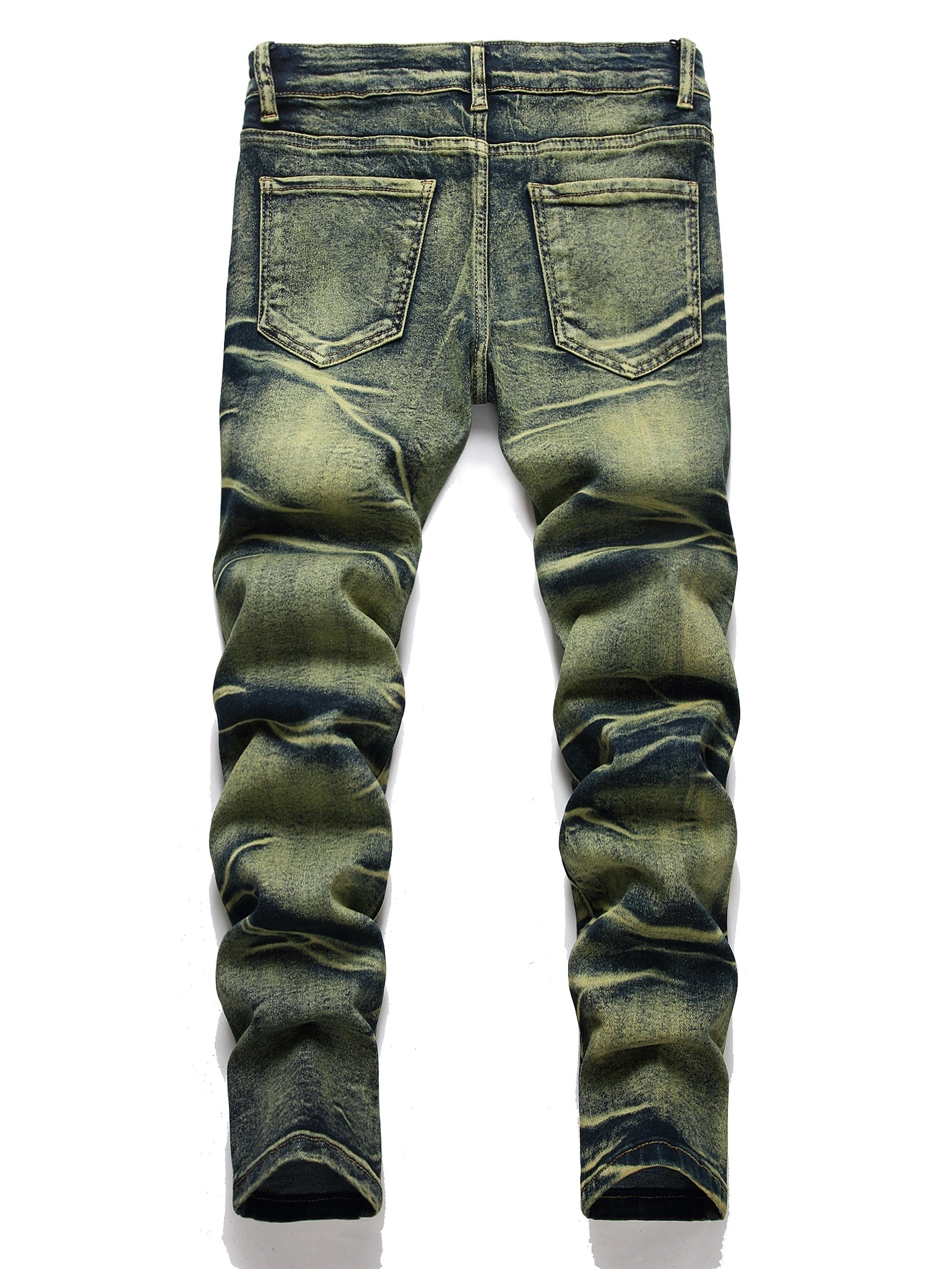 Boys Vintage Skinny Slim Fit Washed Denim Jeans Kids Clothing