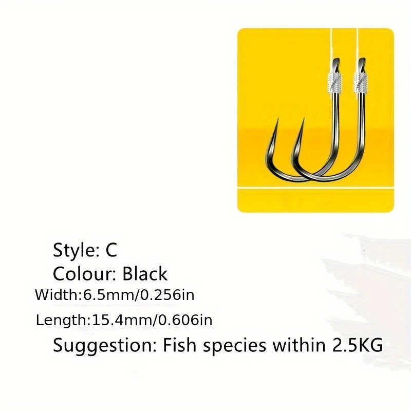 20 Pre-Tied Fishing Hooks with Line
