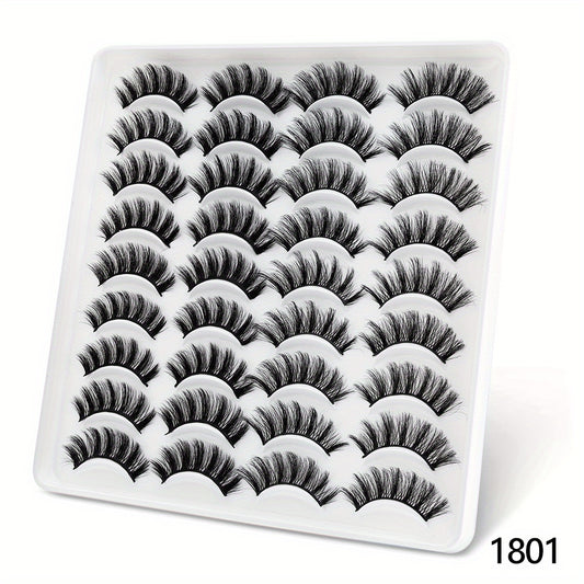 18 Pairs 3D Mink Eyelashes Natural Fluffy False Eyelashes Dramatic Long Eyelash