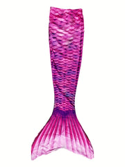 Girls Mermaid Tail Swimsuit Fish Scale Beach Party Costume