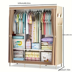 3-Row Wardrobe 3-Column Cloth Storage Cabinet