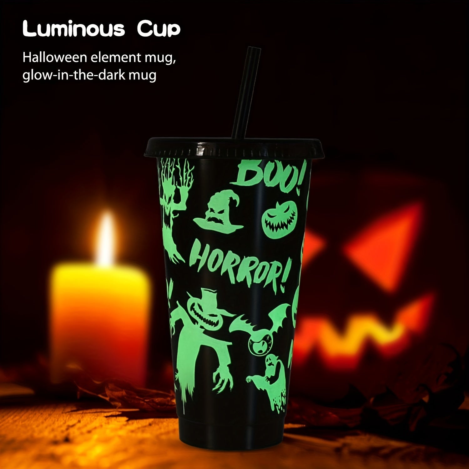 Glow in the Dark Halloween Cups Set