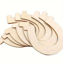 50pcs U Shaped Wood Chips DIY Wooden Pendants for Home Party Decoration