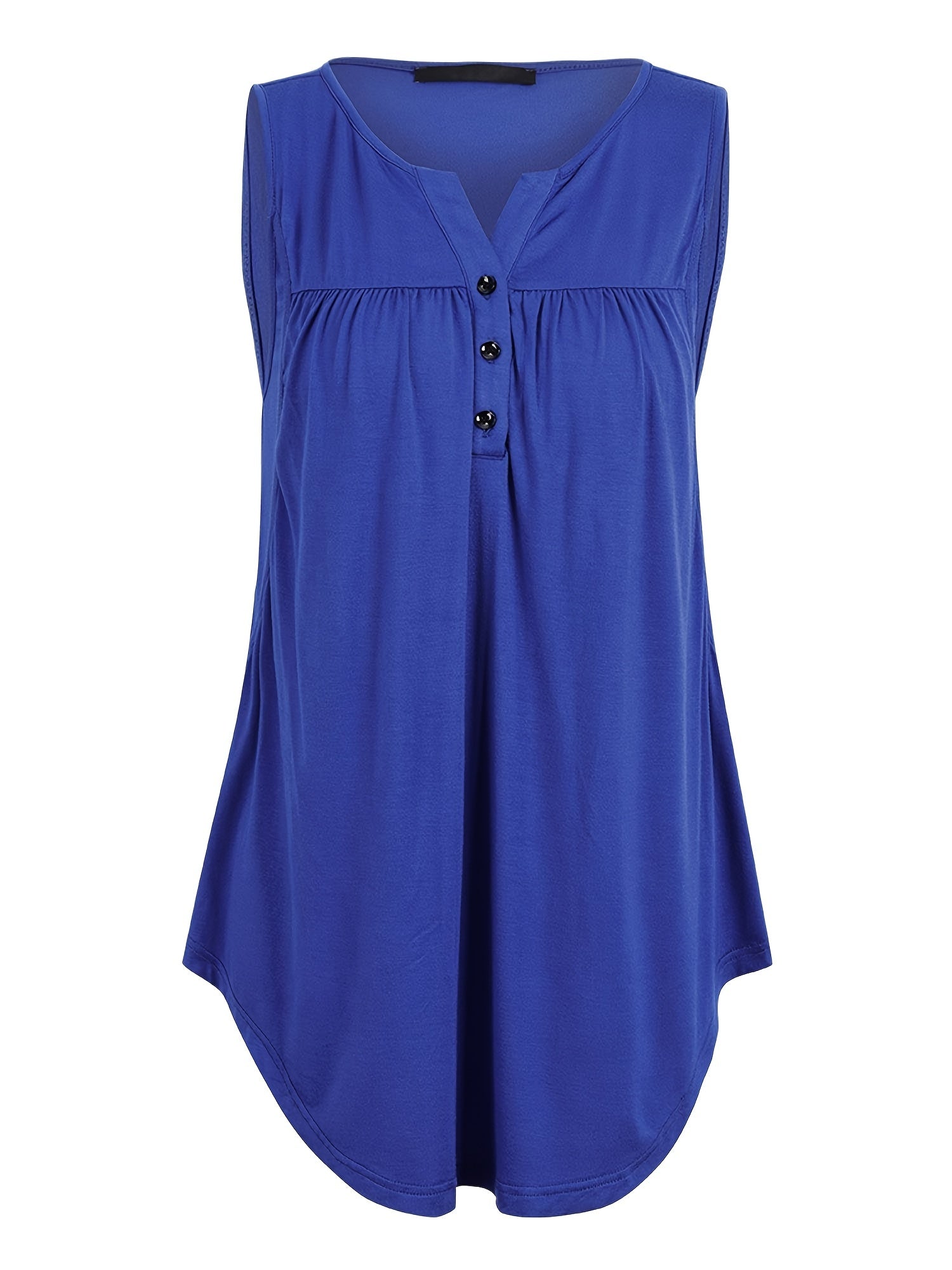 Women's Solid Tank Top Sleeveless Crew Neck Casual Top