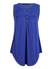 Women's Solid Tank Top Sleeveless Crew Neck Casual Top