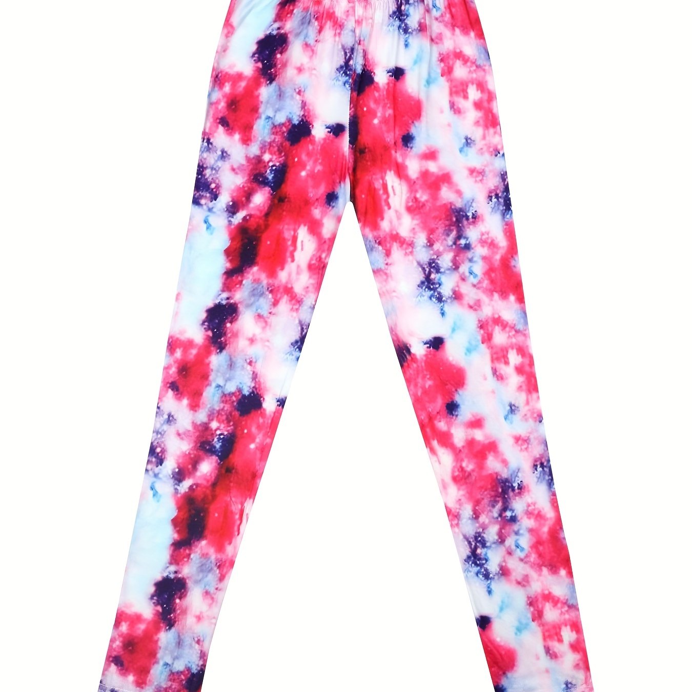 Kid Girls Tie Dye Print Legging Slim Fit Sports Casual Tight Pants