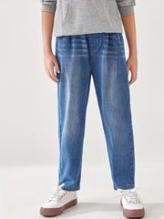 Boy's Solid Denim Harem Jeans