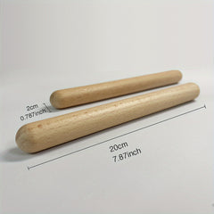 2pcs Orff Musical Instrument Natural Drum Stick Rhythm Resonance Stic