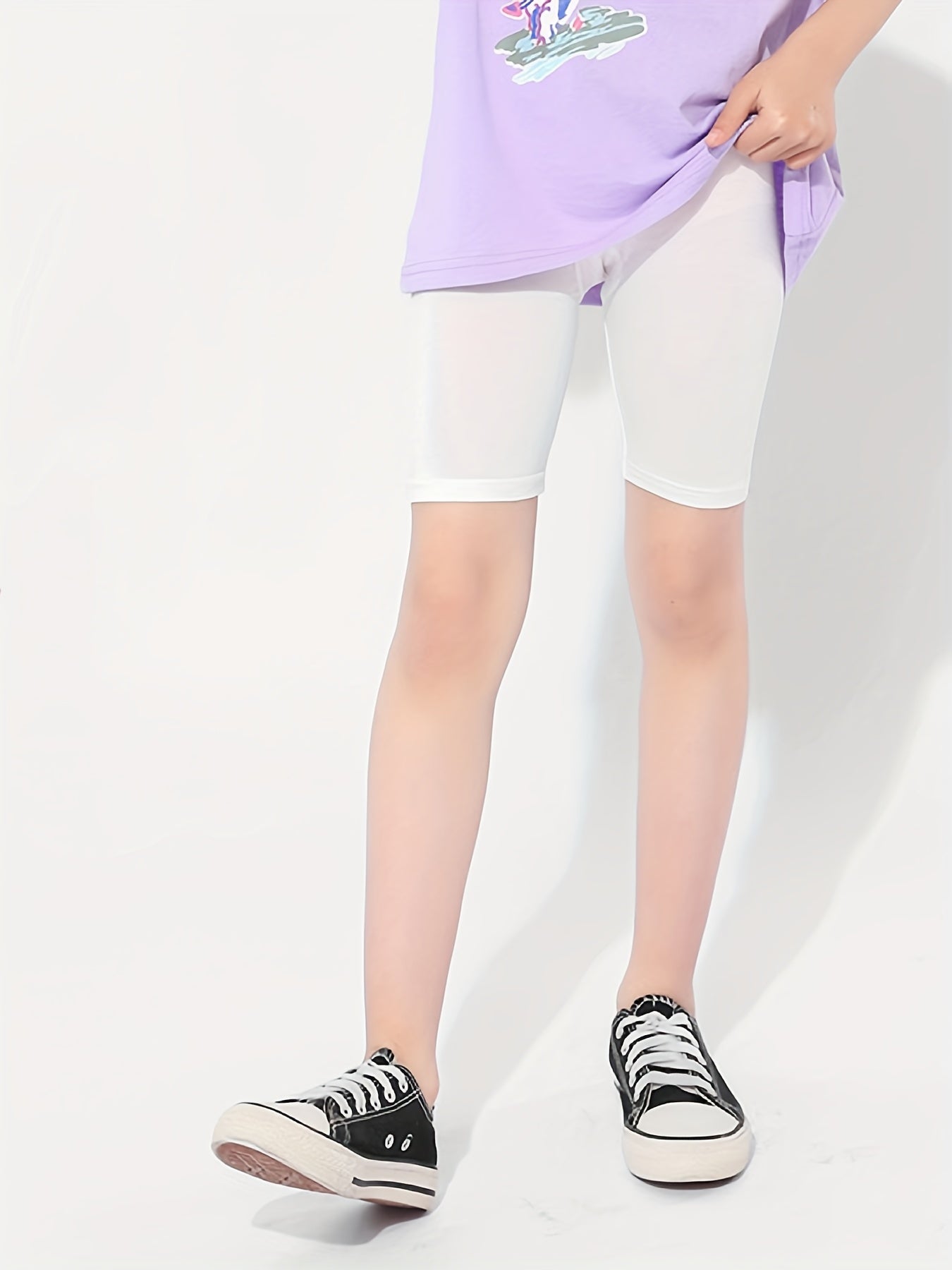 Girls Elastic Waist Safety Shorts Under Skirt Dress Kids Clothes