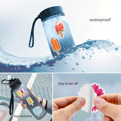 106pcs Ice Cream Waterproof Vinyl Stickers Scrapbook Laptop Bumper Skateboard