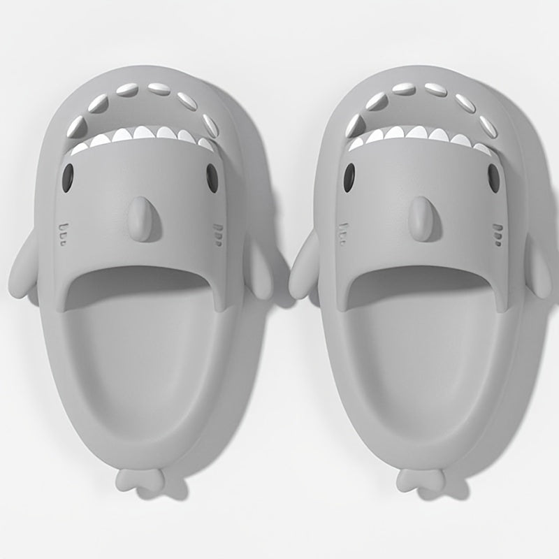 Men's Cartoon Shark Slippers Lightweight Non Slip Slides