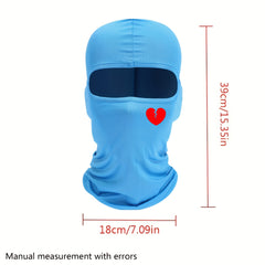 Red Heart Broken Sun Protection Mask for Men and Women
