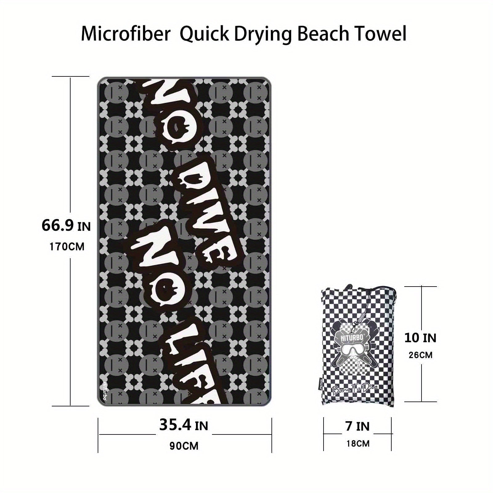 Turbo Microfiber Beach Towel Quick Drying Sand Proof Swim Towel