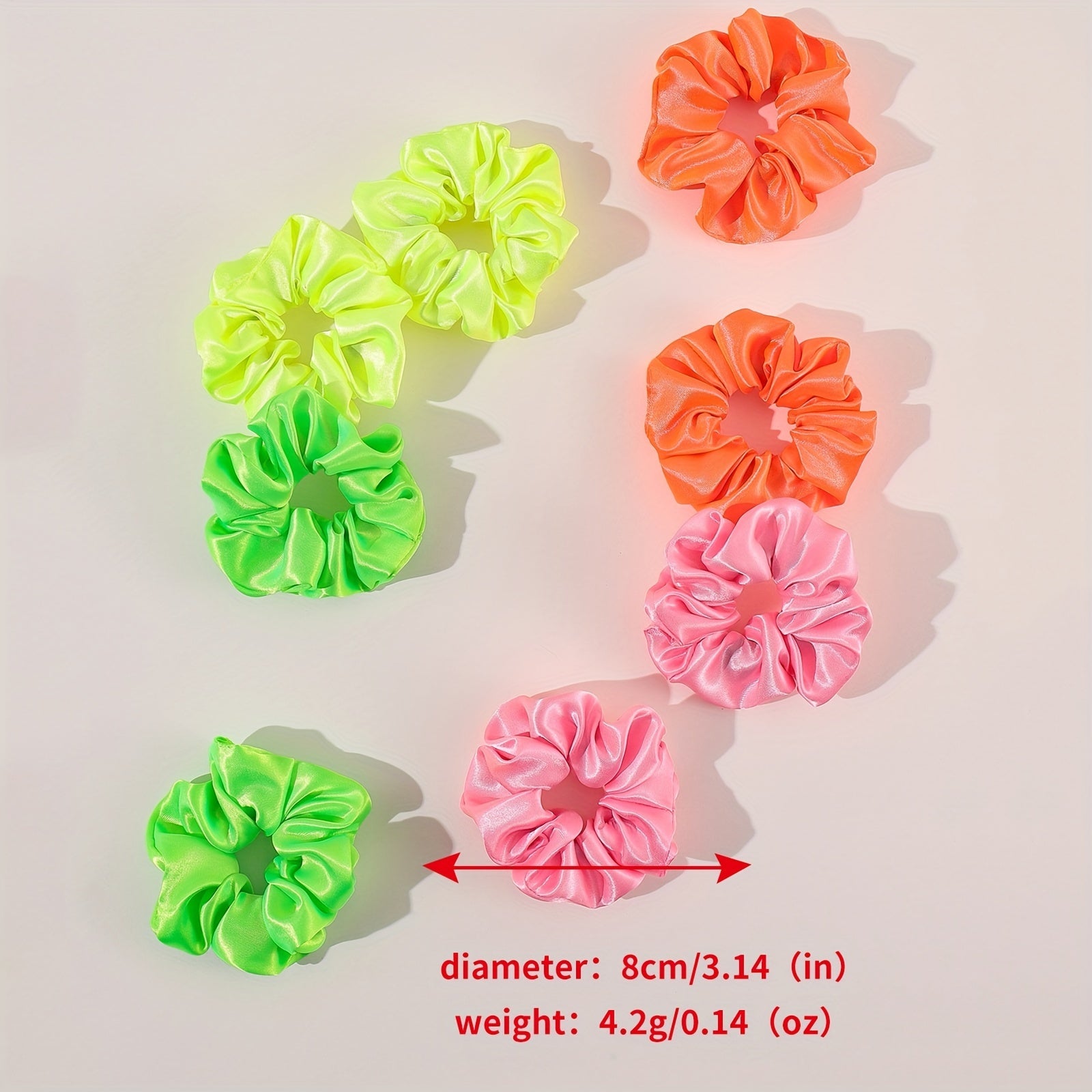 8pcs Colorful Scrunchies Hair Tie Elastic Hair Rope Ponytail Holder