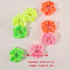 8pcs Colorful Scrunchies Hair Tie Elastic Hair Rope Ponytail Holder