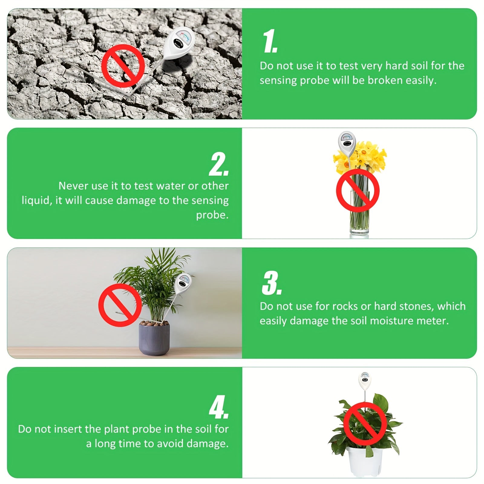 1pc Soil Moisture Meter for Plant Care Monitoring
