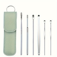 Ear Wax Removal Tool Set with Leather Case