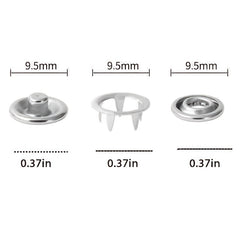 Snap Button Kit Pliers 50 Buttons Clear Box DIY Crafts Clothes Hats