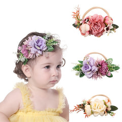 Baby Girls Flower Headband Soft Elastic Hair Accessories