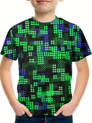 Kids 3D Optical Illusion Graphic Tee