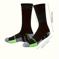 Men's Crew Sport Socks Non Slip Shock Absorption Breathable Sweat Wicking Socks