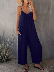 Wide Leg Jumpsuit Sleeveless Backless Summer Women's Clothing