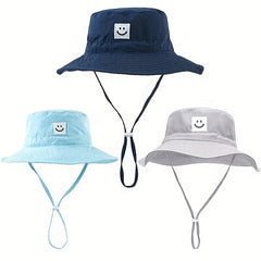 Happy Face Graphic Bucket Hat Fisherman Hat Wide Brim Beach Basin Hat