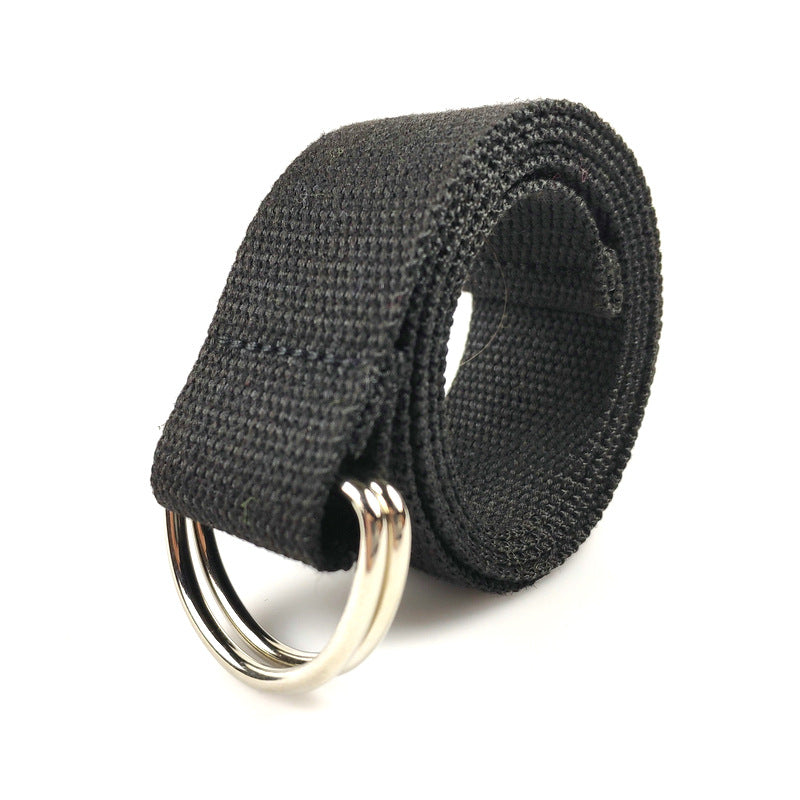 Double D Buckle Canvas Belt