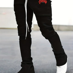 Men's Patterned Flare Drawstring Pants